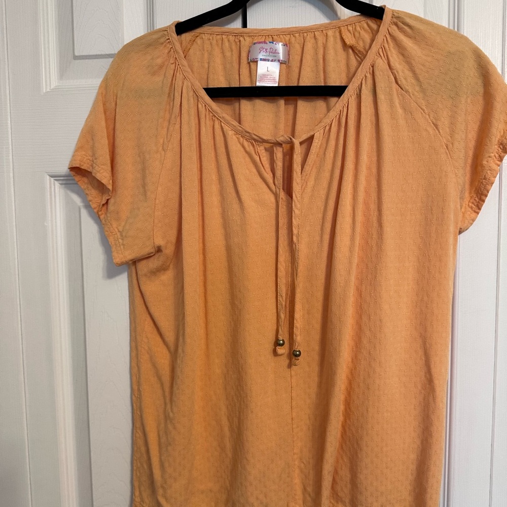 Stella Parker Stylish Women's Orange Blouse 🐸
